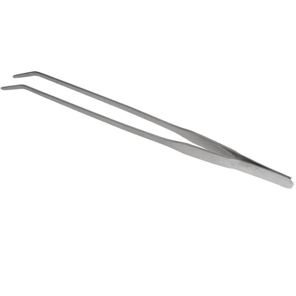Planted Aquarium Carpet Plant - 38Cm Stainless Steel Curved Tweezers for