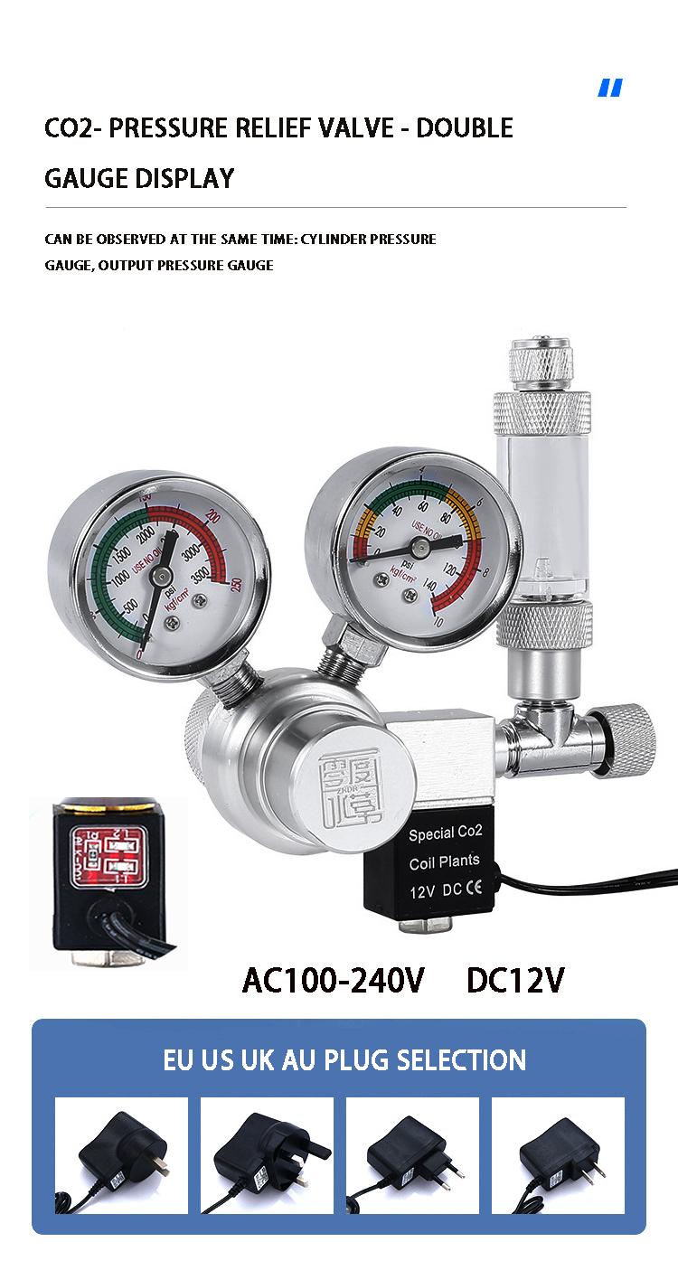 Aquarium CO2 regulator solenoi - огляд і ціна Planted Aquarium Equipment