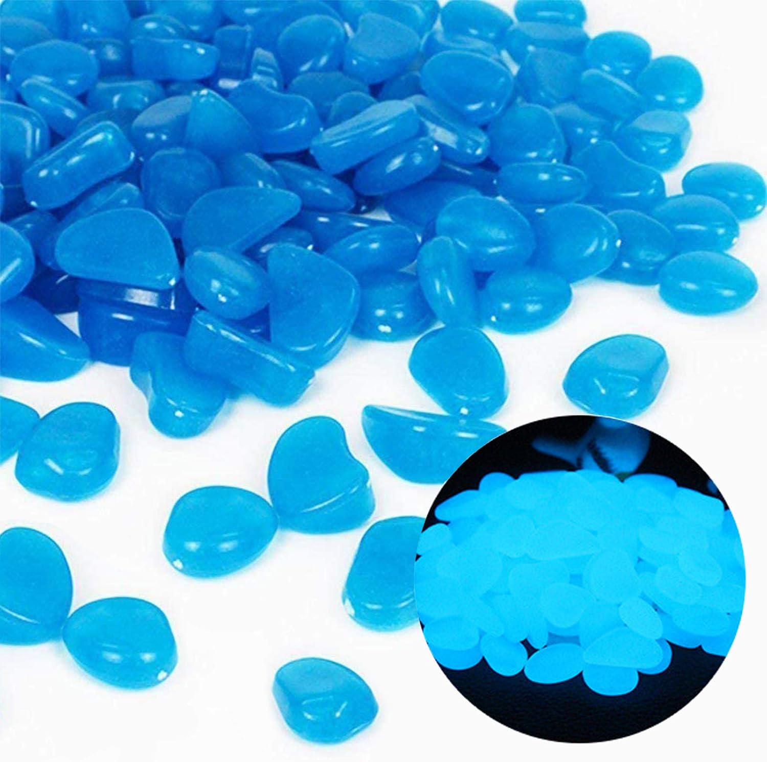 Fish Tank Rocks Glow Blue Pebb - огляд і ціна Planted Aquarium Equipment