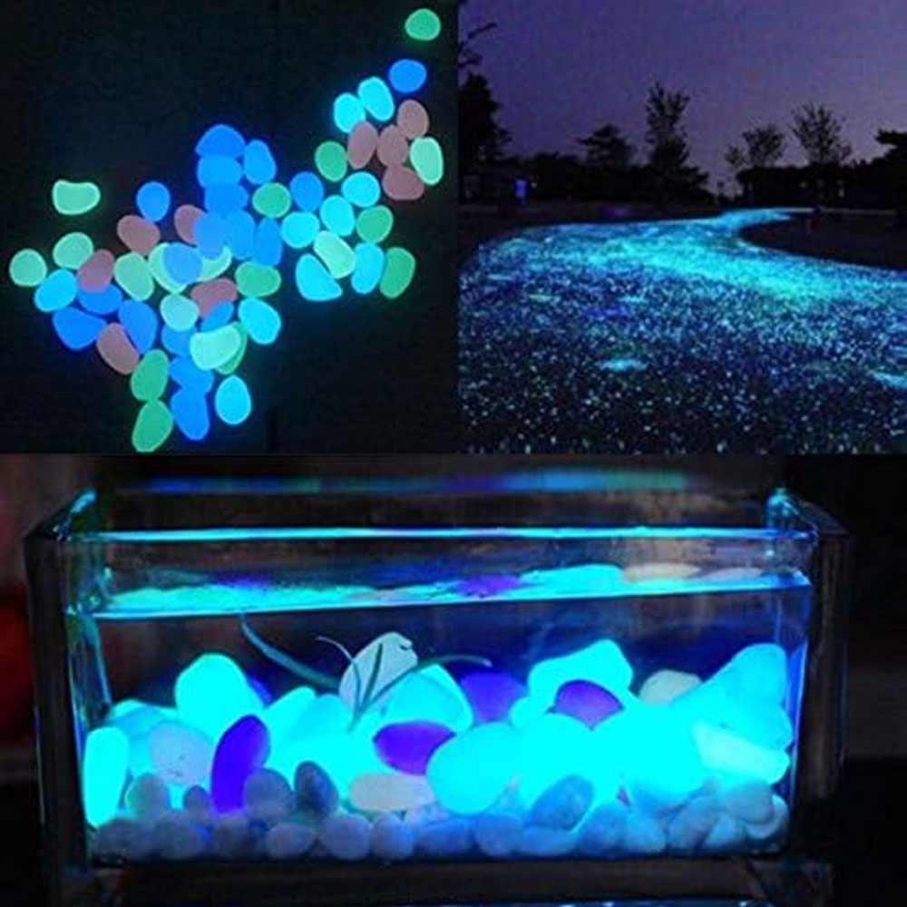 Fish Tank Rocks Glow Blue Pebb - огляд і ціна Planted Aquarium Equipment