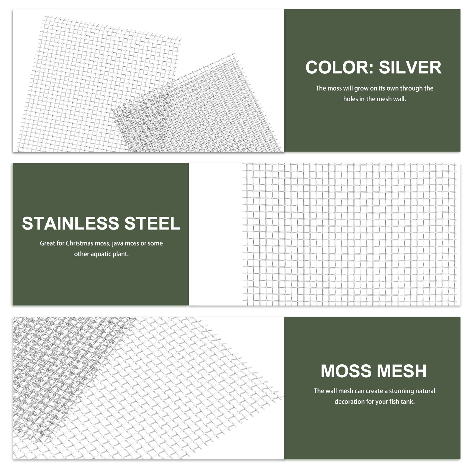 15Pcs Fine Stainless Steel Mos - огляд і ціна Planted Aquarium Carpet Plant